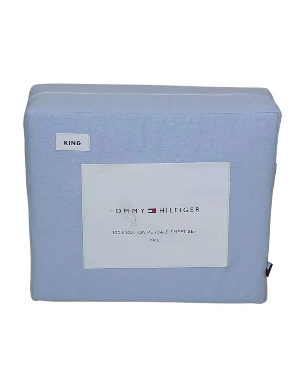 Tommy Hilfiger 100% Cotton Percale King Sheet Set In Blue